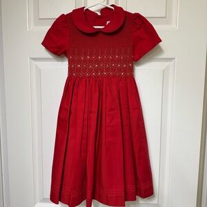 Luli & Me Christmas Dress Size 5 Smocked Dress